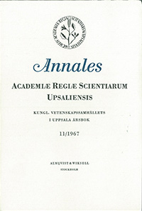 Kungl. Vetenskapssamhällets i Uppsala årsbok 11/1967