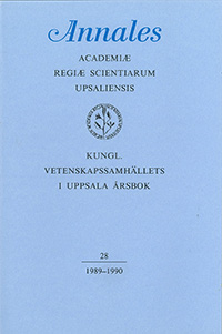 Kungl. Vetenskapssamhällets i Uppsala årsbok 28/1989-1990