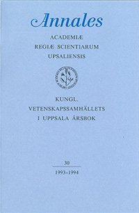 Kungl. Vetenskapssamhällets i Uppsala årsbok 30/1993-1994