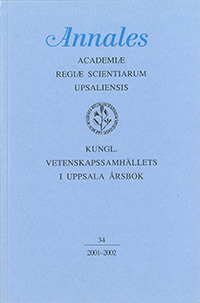 Kungl. Vetenskapssamhällets i Uppsala årsbok 34/2001-2002