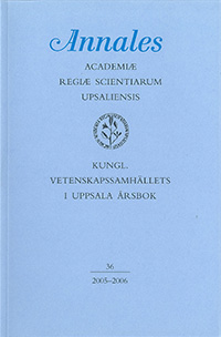 Kungl. Vetenskapssamhällets i Uppsala årsbok 36/2005-2006